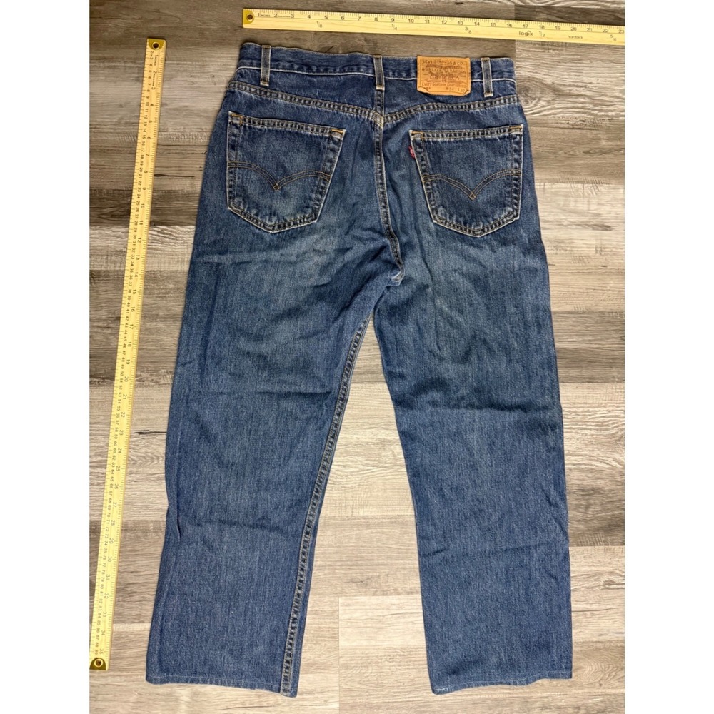 Levis 505 Regular Fit Straight Leg Jeans Mens 33x29 Medium Wash Blue Denim